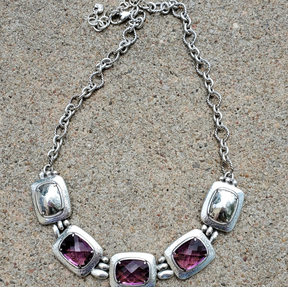 BRIGHTON Amethyst Colored Crystal Necklace